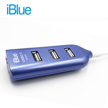 HUB USB IBLUE 4 PORT 2.0 BLUE (PN 52054-BL)